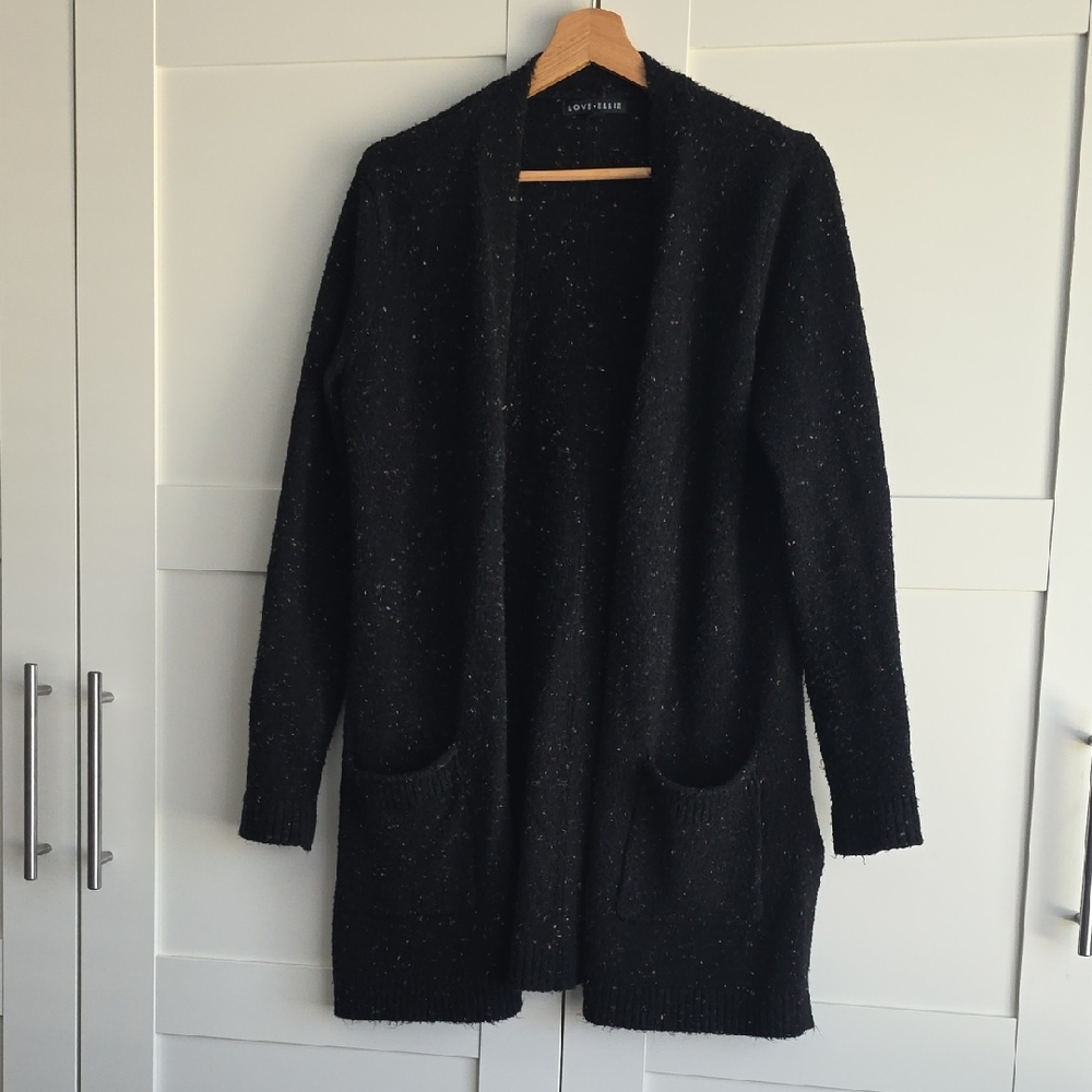 Love Tree Elegant Black Cardigan